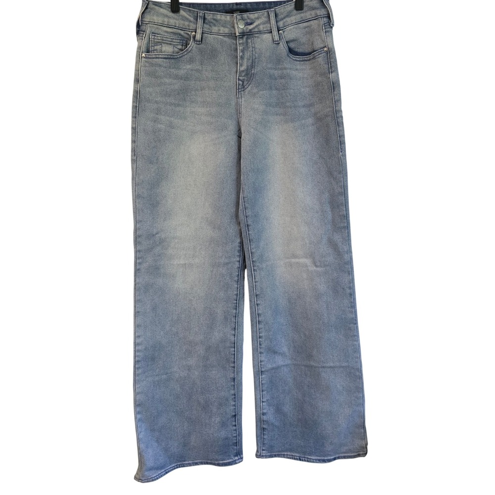 🆕️ True Religion Bobbi Baggy Jeans Light Skyline Wash Purple Stitch Size 28